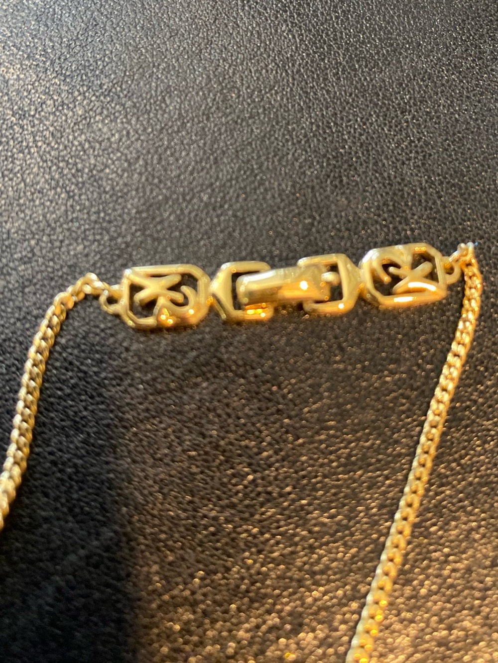 LOW START Nina Ricci Gold & Silver Plated Pendant w/ Crystal Accents, Gold Chain - Picture 5 of 9